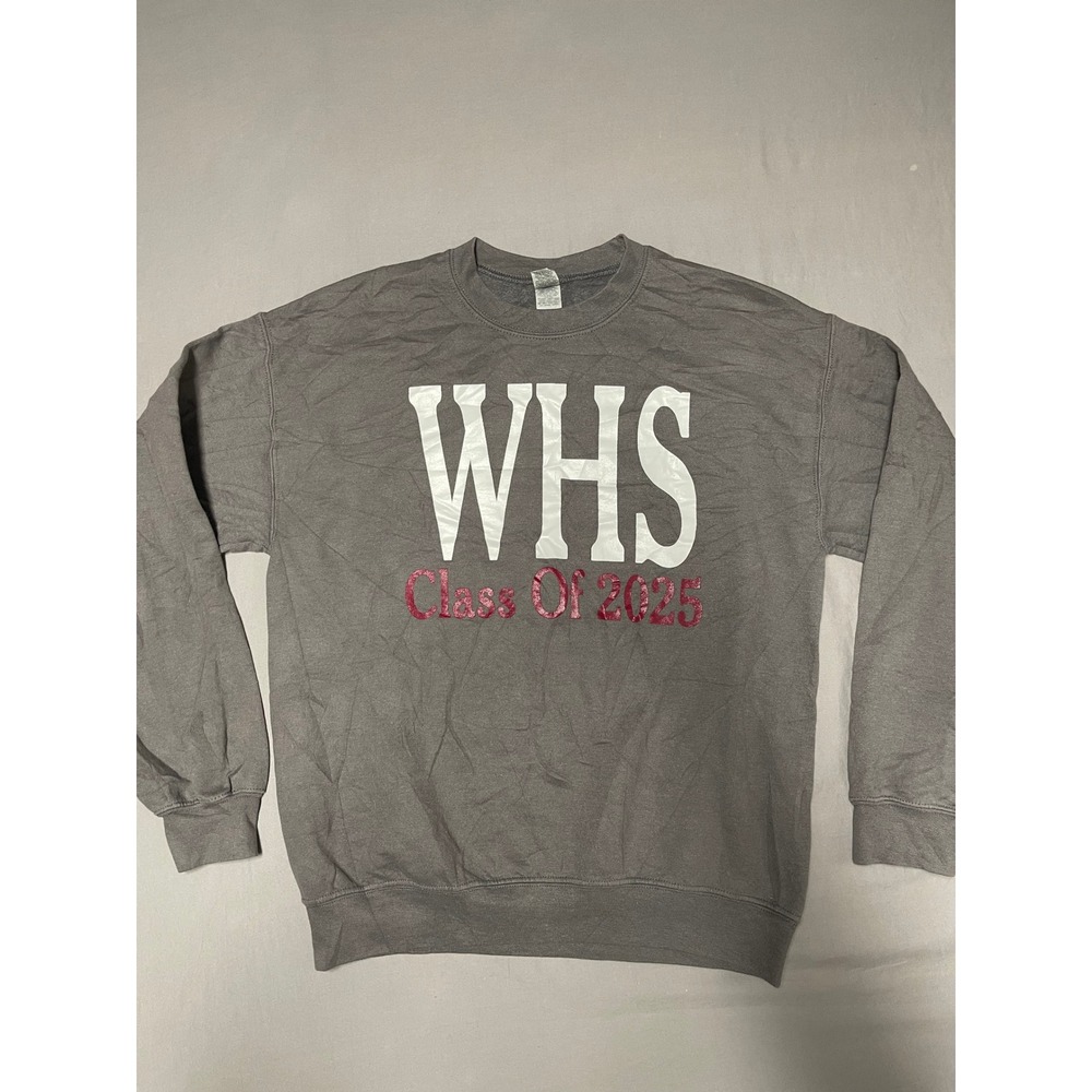 Gildan WHS Class of 2025 Connors Sweatshirt Gray Mens Medium Crewneck Fleece